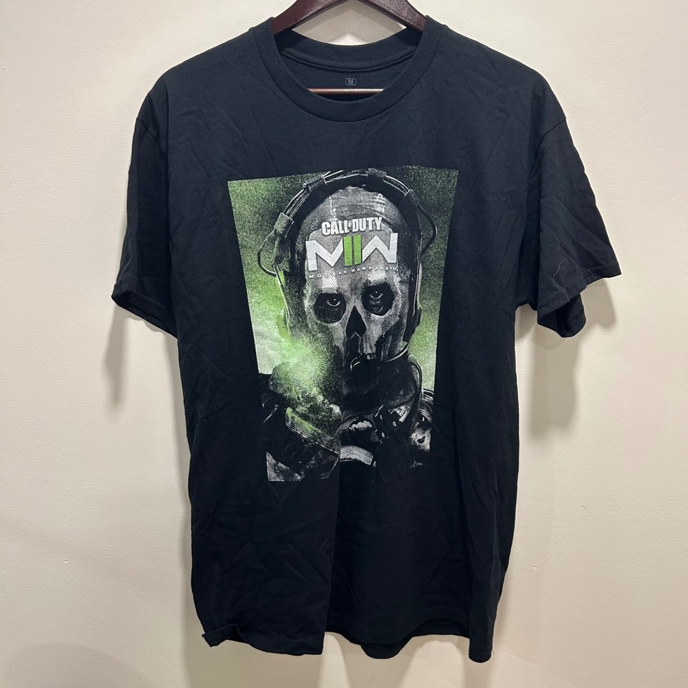 Call of Duty MWII Ghost Task Force 141 Black Graphic T Shirt